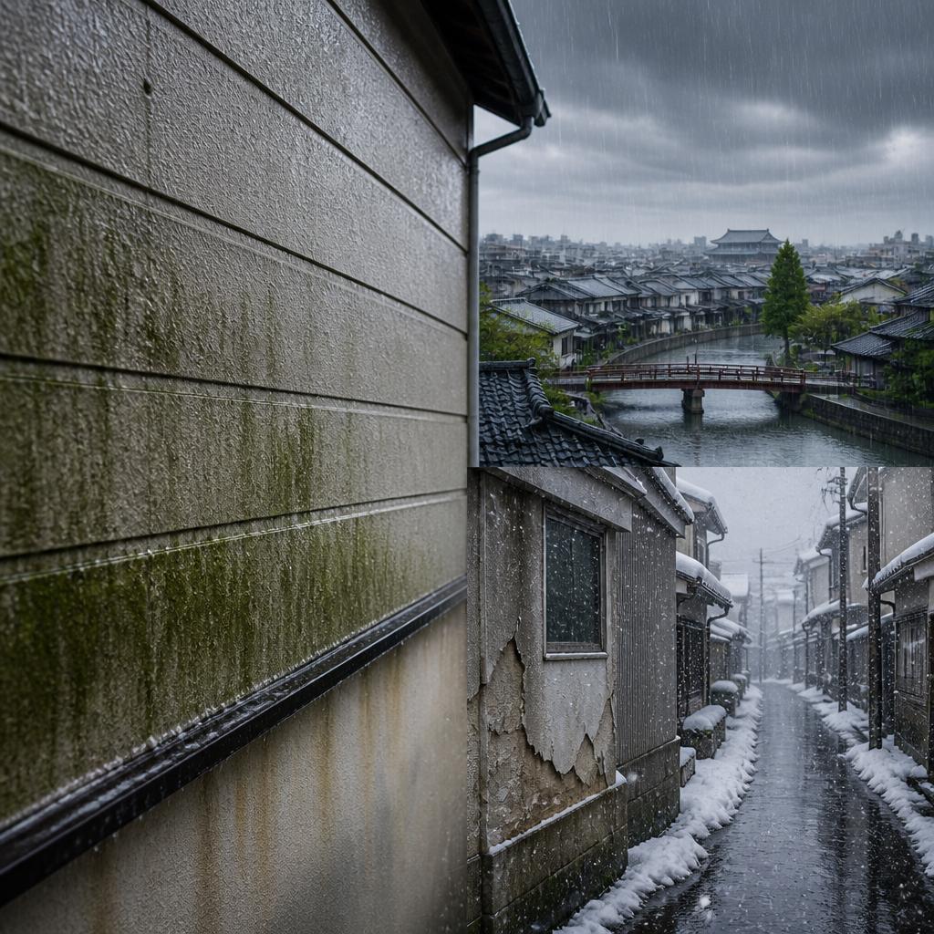 高岡市の気候と外壁の関係