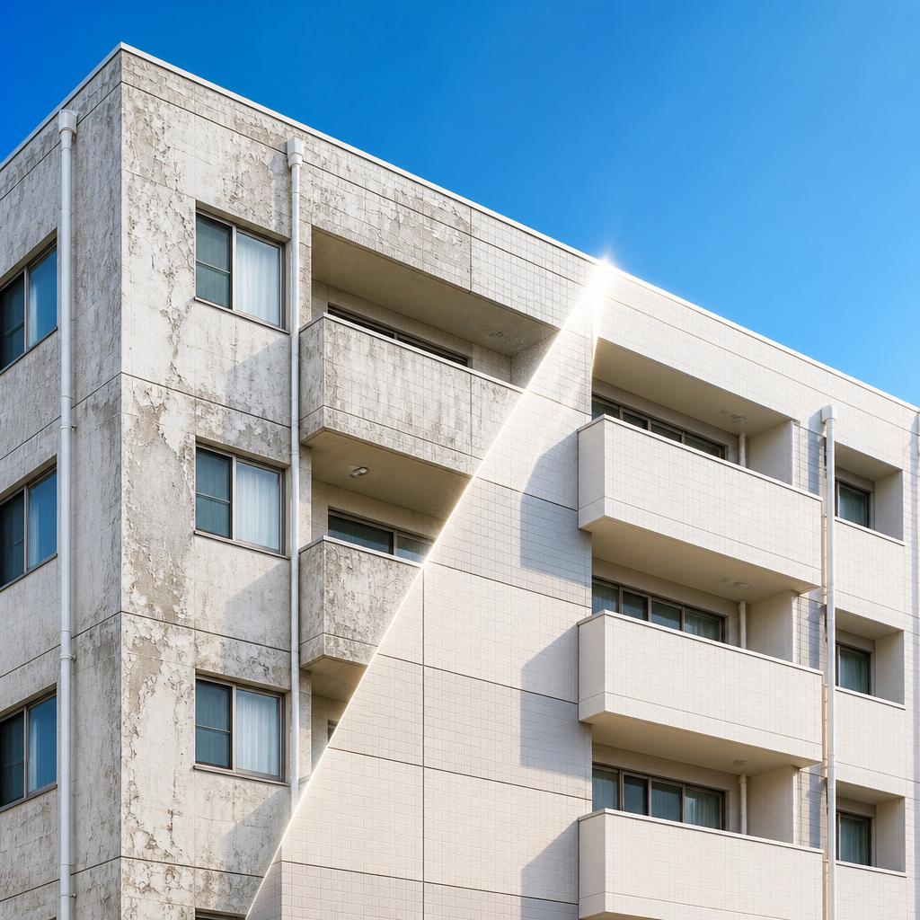安くて高品質！  アパート・マンションの  外壁修理をお手伝いします！| 富山県射水市の外壁塗装なら株式会社改王リフォーム